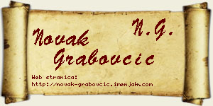 Novak Grabovčić vizit kartica
